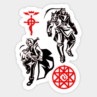 Fullmetal Alchemist Edward and Alphonse Elric Sticker